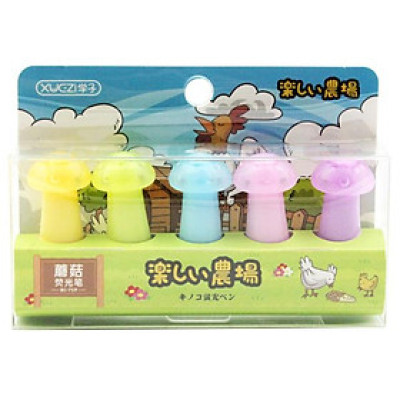 Hộp 5 Bút Dạ Quang Hình Nấm - XUCZi BC-759