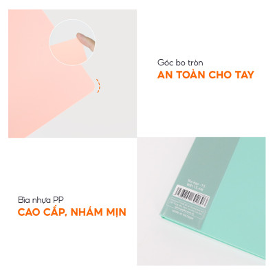 Bìa kẹp file tài liệu Switch ON AO+, nhựa PP/A4, gáy 15mm