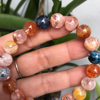 VÒNG ĐẸP THẠCH ANH TUYẾT MÀU SANG VIP 10mm ĐÁ THIÊN NHIÊN VIP1