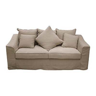 Sofa Vải 3 Chỗ Juno Lario 196 x 86 x 84 cm (Kem)