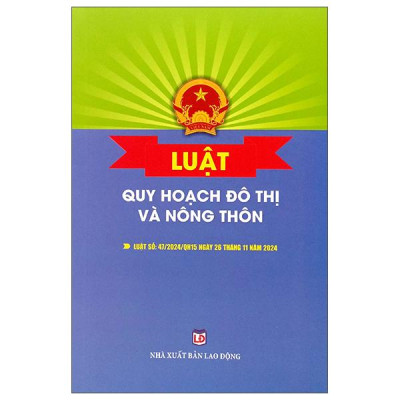 Sách - Luật Quy Hoạch Đô Thị Và Nông Thôn