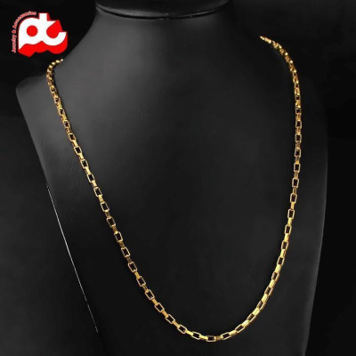 Dây chuyền titan nam cao cấp titan thép không gỉ kiểu hình vuông trangsucpt kích cỡ 3mm PTDCNA169