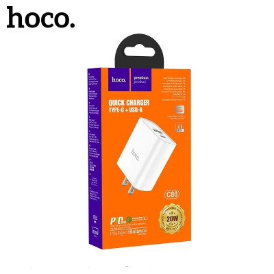 Củ Sạc Nhanh Cho Iphone Hoco C80/C80Plus/CS13/CS13A - Hỗ trợ sạc nhanh 20W PD QC3.0 - Hàng Chính Hãng