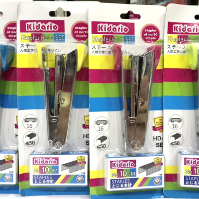 Bấm Kim Kidario Số 10 + Kim Bấm HD-10 SET (16 Tờ)-Giao Màu Ngẫu Nhiên