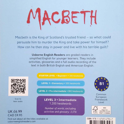 Macbeth - Usborne English Readers Level 3