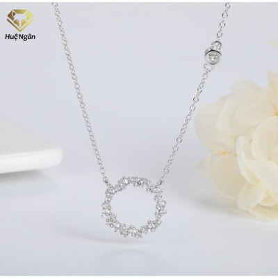 Combo dây chuyền và khuyên tai bạc Ý 925 Huệ Ngân - Huyền thoại biển xanh PP1528-RYE140938