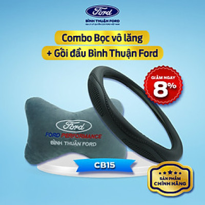 [COMBO GIÁ HỜI] Bọc Vô Lăng Ô tô Cao cấp + Gối tựa đầu Ô tô | Phụ kiện Nội thất Sang Trọng, Bảo Vệ Xe