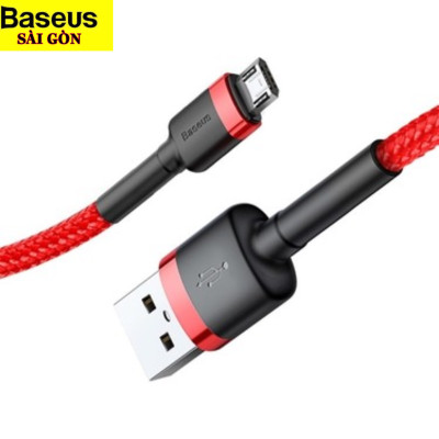 Cáp sạc  Baseus Cafule Micro USB 2.4A nhanh truyền dữ liệu tốc độ cao cho CAMKLF- Hàng chính hãng