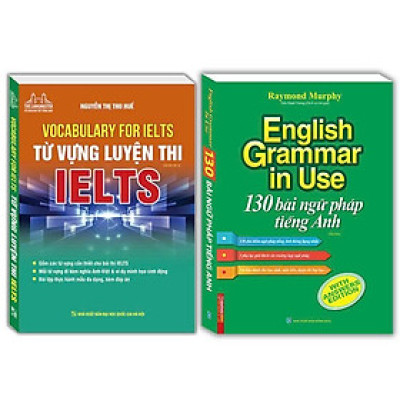 Sách - Từ Vựng Luyện Thi Ielts + 130 Bài Ngữ Pháp Tiếng Anh - Bản Màu - Minh Thắng