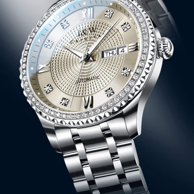 Đồng hồ nam chính hãng IW CARNIVAL IW615G-2 Kính sapphire ,chống xước ,Chống nước 50m ,Bảo hành 24 tháng,Máy cơ (Automatic),dây kim loại thép không gỉ 316L, thiết kế đơn giản dễ đeo