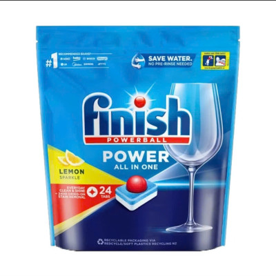 Túi 24 viên rửa chén Finish All in 1 Max (10x tính năng - Dành cho máy rửa chén)