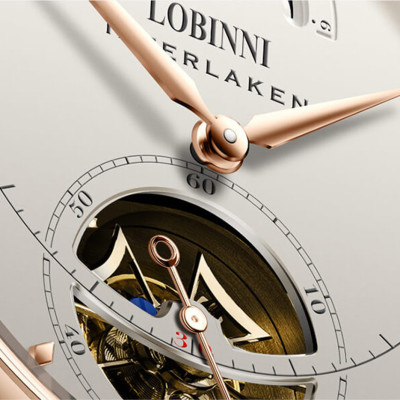 Đồng hồ nam chính hãng LOBINNI L13022-1 hàng mới 100%,Kính sapphire ,chống xước,chống nước 50m,mặt trắng vỏ vàng hồng dây da nâu xịn, thép không gỉ 316L,Đồng hồ cơ (Automatic) bảo hành 24 tháng, Mới 100%,thiết kế đơn giản trẻ trung và sang trọng