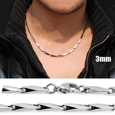 Dây chuyền nam titan cao cấp sang trọng inox thép không gỉ hỏa tiển trơn trangsucpt cỡ 4mm PTDCNA14