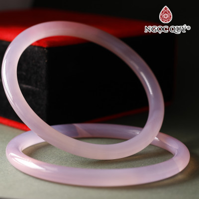 Vòng tay đá chalcedony hồng vân nhiều cọng 6mm mệnh hỏa, mộc - Ngọc Quý Gemstones