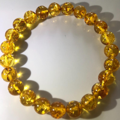 VÒNG TAY HỔ PHÁCH TỰ NHIÊN TRANG SỨC CHUẨN VIP 8LY MÀU VÀNG SANG TỐT PHONG THUỶ NỮ MỆNH KIM THỔ THUỶ 