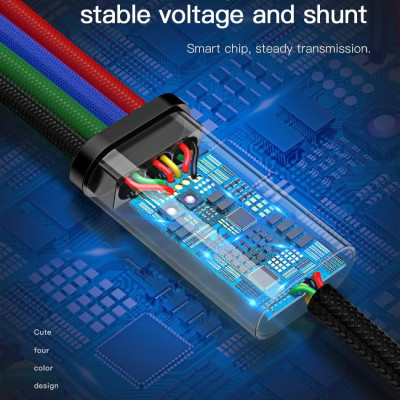 Dây sạc 4 IN 1 đa năng của Baseus  (3.5A, 120cm , Fast charge 4 in 1 Cable) cho iPhone/ iPad, Smartphone Android  - Hàng chính hãng