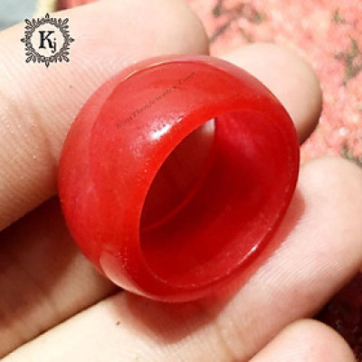 Nhẫn Phong Thủy Cẩm Thạch Huyết  Kim Tiền Jewelry