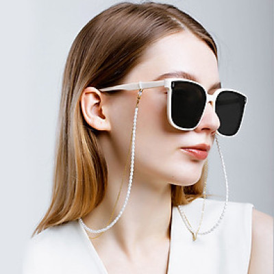 Dây đeo kính hai lớp mix chuỗi ngọc trai nhỏ phong cách Âu Mỹ chuỗi đeo khẩu trang đeo mặt nạ khí chất