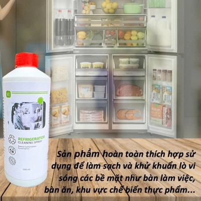 Chai Xịt Vệ Sinh Tủ Lạnh , Lò Vi Sóng 500ml Làm Sạch Những Vết Ố Lâu Ngày, Lưu Lại Hương Thơm Mát Dễ Chịu Nhanh Khô