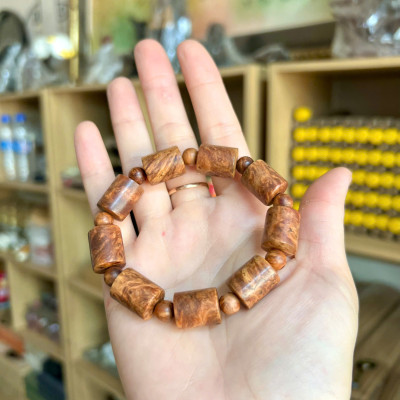 Vòng nu huyết Long 12li kiểu trúc - đậm dầu - vòng nhiều nu - thơm vĩnh viễn phong thuỷ may mắn