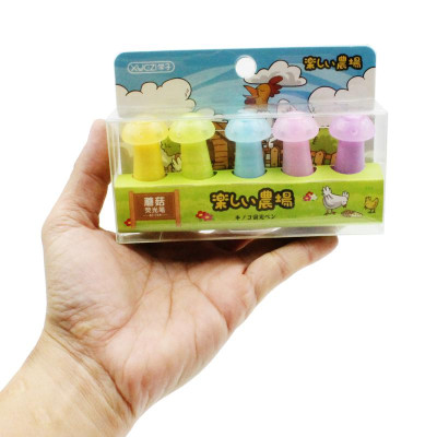 Hộp 5 Bút Dạ Quang Hình Nấm - XUCZi BC-759