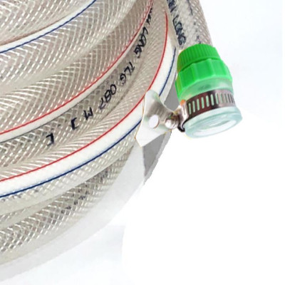 Vòi nước vòi phun nước rửa xe tưới cây tăng áp thông minh + bộ dây bơm nước cao cấp TLG loạI 15m - dây trắng 318498-1