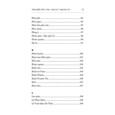 Sách - Từ Ngữ Giản Lược - Tìm Hiểu Đức Tin - Giáo Lý - Phụng Vụ - Bayard Việt Nam