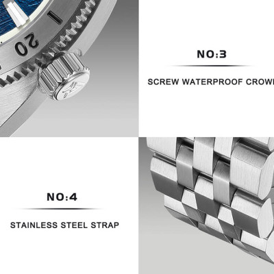 Đồng Hồ Nam Cadisen C8231M2 Chính Hãng Full Box Chống Nước Kính Chống Xước Dây Thép BH 2 Năm Máy Cơ