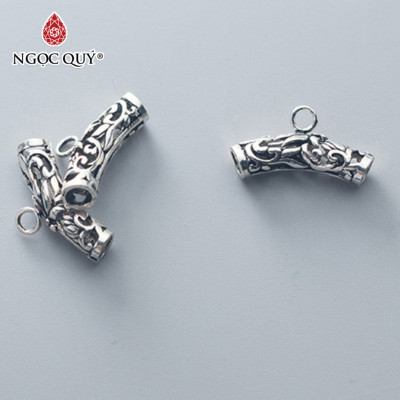 Combo 2 cái charm bạc gắn charm treo - Ngọc Quý Gemstones