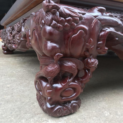 Sập Nằm Thập Điểu Quần Mai Cỡ Đại Gỗ Gụ Nam Phi