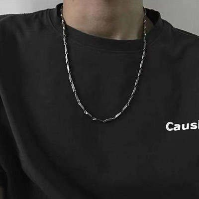 Dây chuyền nam titan cao cấp sang trọng inox thép không gỉ hỏa tiển trơn trangsucpt cỡ 2mm PTDCNA12