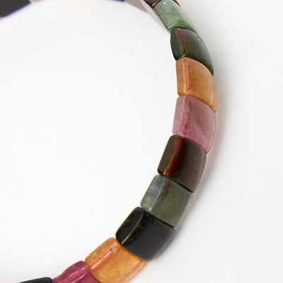  Vòng bản đá tourmaline đa sắc bản 9.6x6.5mm - Ngọc Quý Gemstones