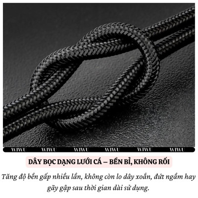 Cáp Sạc Đa Năng 3in1 sạc nhanh 60W USB-C ra 2 cổng Type-C + 1 cổng L cho iPhone / cho iPad hiệu WIWU Starlink - Chống Rối, Siêu Bền, Chip Thông Minh Tích Hợp, Sạc An Toàn - Hàng nhập khẩu