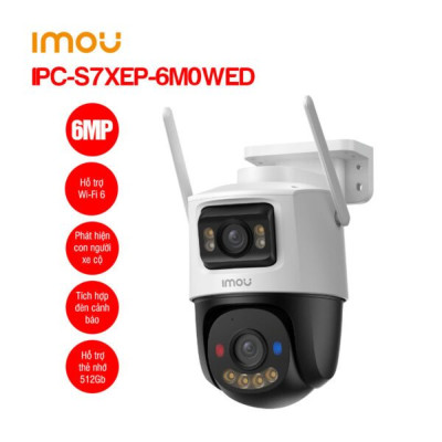 Camera Cruiser Dual 2 6MP IMOU IPC-S7XEP-10M0WED (5MP + 5MP) phát hiện dạng người, hồng ngoại 30m, đèn báo, đàm thoại - Hàng chính hãng