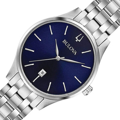 Đồng Hồ Nam Bulova Dây Thép Không Gỉ 96M149 - Mặt Xanh