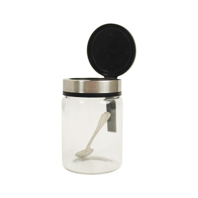Bộ 3 hũ thủy tinh đựng gia vị 300ml Kalpen SB2 kèm khay và muỗng Inox