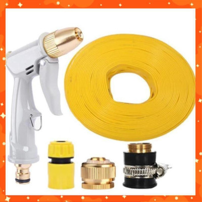 Bộ dây vòi xịt nước tưới cây rửa xe,tăng áp 3 lần, loại 20m (cút nhựa nối đồng nhựa) 206846