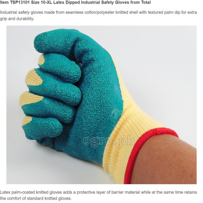 GĂNG TAY PHỦ CAO SU TOTAL TSP13101 - HÀNG CHÍNH HÃNG