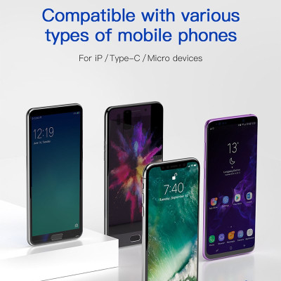 Dây cáp sạc đa năng Baseus Rapid 4 in 1 Lighning, 2 Type-C,  Micro USB, cho iPhone/ iPad, Smartphone & Tablet Android (3.5A, 1.2M, Fast charge 4 in 1 Cable) - Hàng chính hãng