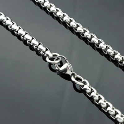 Dây chuyền dây xích nam titan cao cấp thép không gỉ bông dừa khít trangsucpt kích cỡ 3mm PTDCNA50