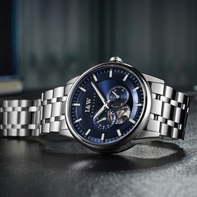 Đồng Hồ Nam I&W Carnival 706G Chính Hãng Full Box Chống Nước Kính Chống Xước Dây Thép Cao Cấp BH 60T (Máy Cơ Tự Động)