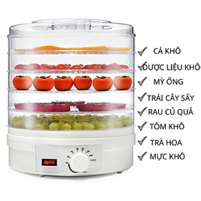 Máy sấy thực phẩm gia đình sấy khô siêu nhanh sấy khô hoa quả thịt cá tôm mực cực tiện