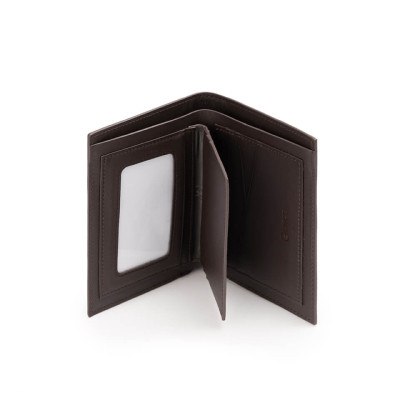 Bóp Da Nam Hàng Hiệu Chính Hãng Ví GENCE C13 Da Bò Cao Cấp Màu Nâu Dáng Dọc