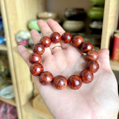 Vòng gỗ nu huyết long - Size 16li VIP - nu nhiều - đậm dầu - hương thơm tự nhiên