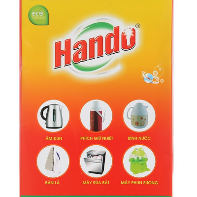 Combo 2 hộp 4 gói Bột tẩy cặn nước đá vôi ấm đun,bình đựng nước Hando 100Gr