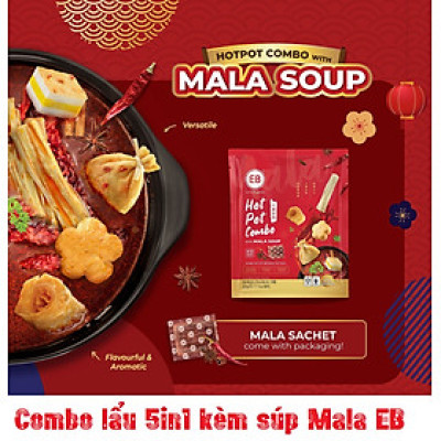 COMBO LẨU 5 TRONG 1 KÈM SÚP TỨ XUYÊN 600G EB MALAYSIA
