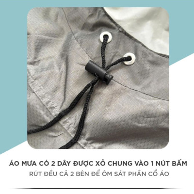 Áo Mưa Dây Kéo Cao Cấp Người Lớn Vải Dù Da Cá 1m4 - Giao màu ngẫu nhiên