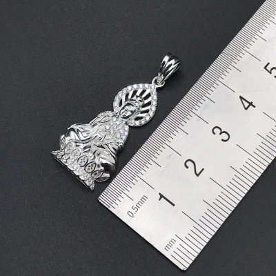 Mặt Phật Bà Bạc Ý 925 Quan Thế Âm Bồ Tát - BẠC HIỂU MINH MDN463