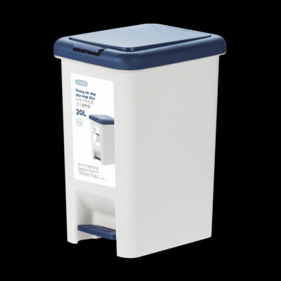 [Loại Kèm Ruột] Thùng rác đạp chữ nhật Hiro 20L (Tặng kèm sticker)- Chính hãng INOCHI