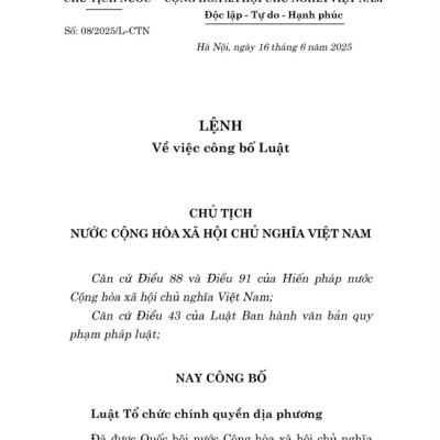 Sách - Luật Tổ Chức Chính Quyền Địa Phương Năm 2025